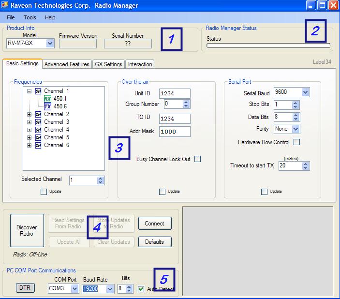 RadioManager main screen